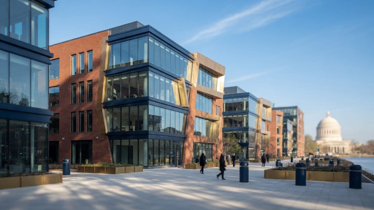 Kendall Square, Cambridge — modern research and office buildings near MIT.