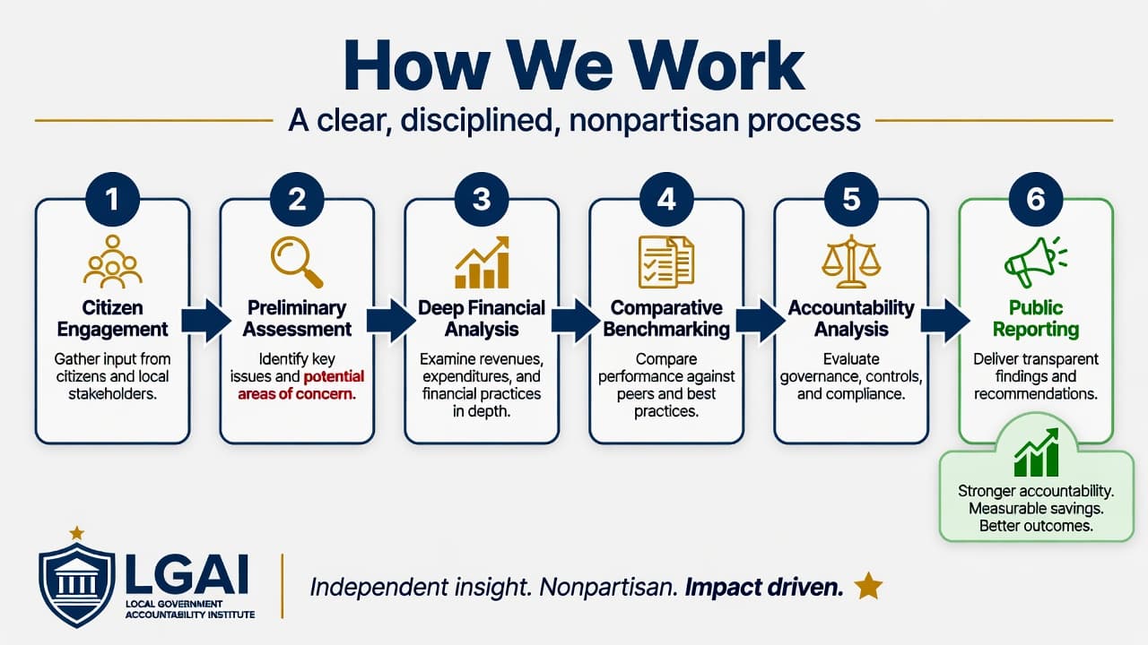 LGAI How We Work - 6-step nonpartisan process
